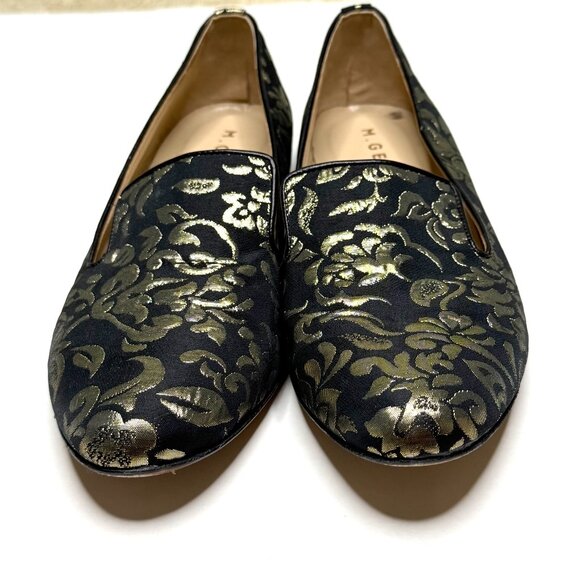 M. Gemi The Petalo in Black and Gold Brocade Size 40 / 10 - Picture 2 of 9